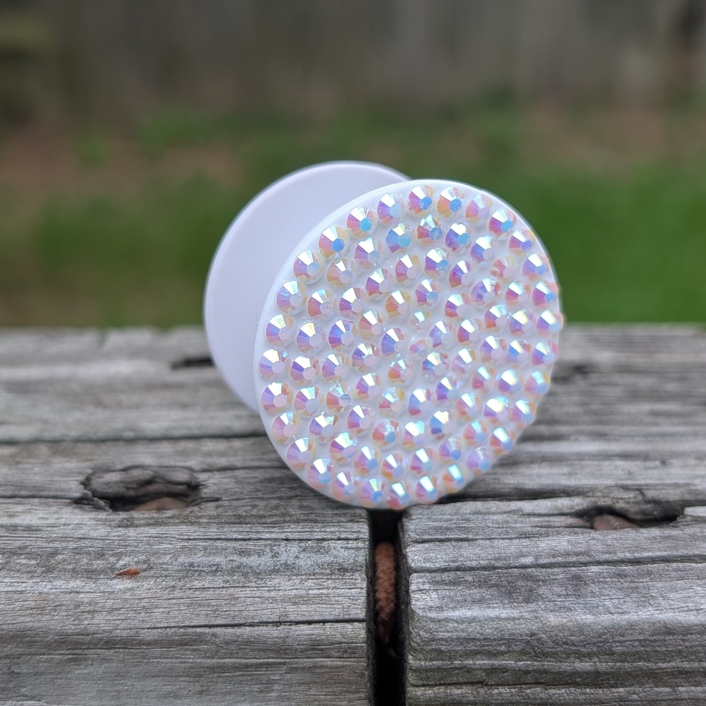 Handmade Iridescent Crystal Phone Grip